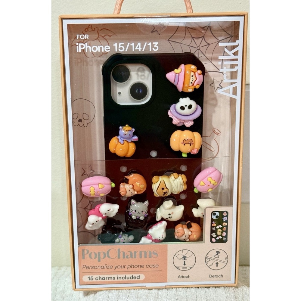 Artikl POP CHARMS Phone Case with 15 HALLOWEEN Charms For iPhone 13/14/15